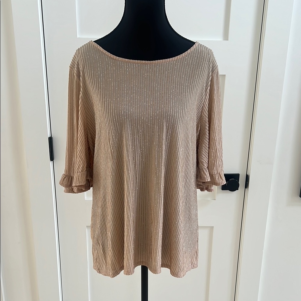 Elegant Beige Women's Top